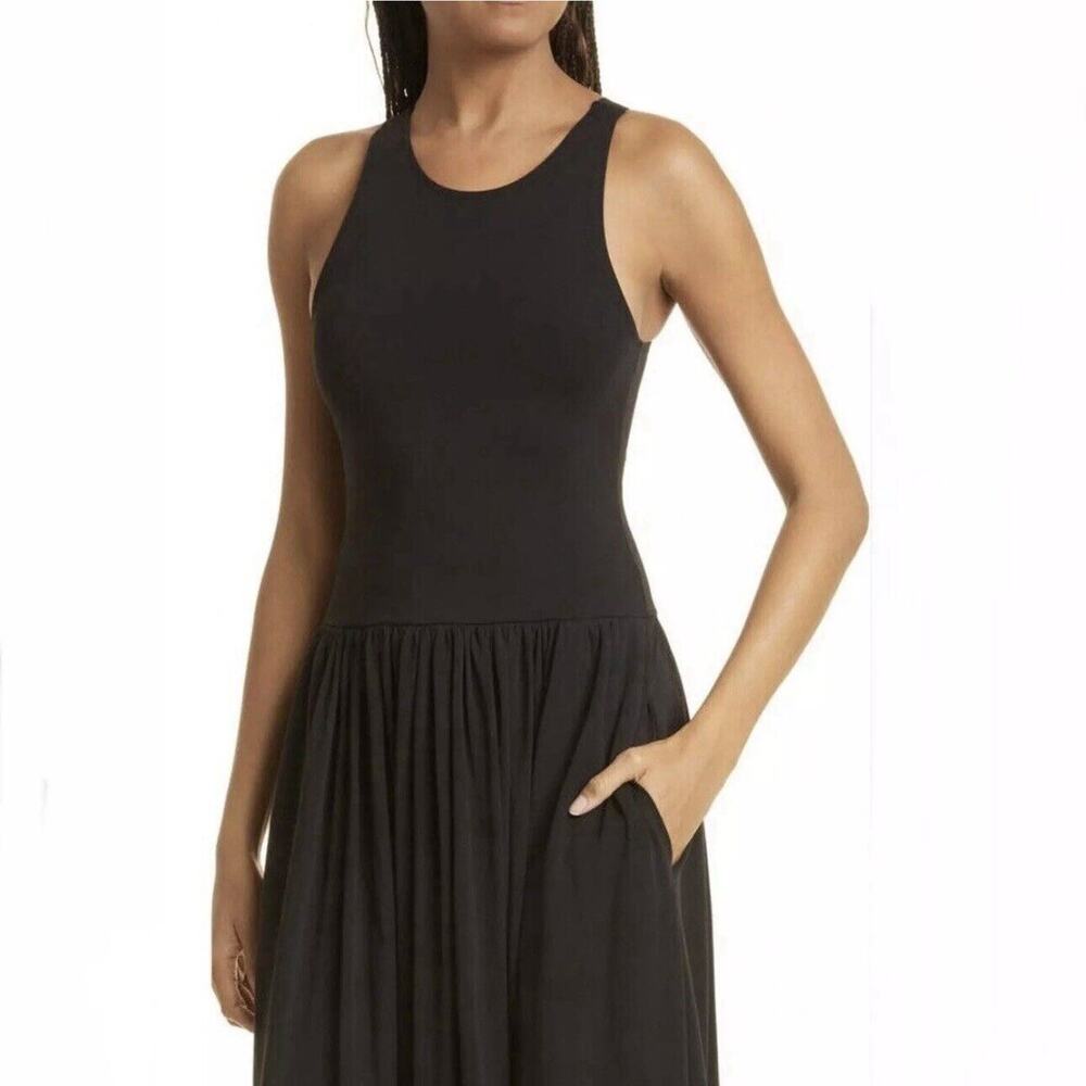 ATM Anthony Thomas Melillo Racerback Stretch Pima Cotton Maxi Black Dress M $295 - Picture 3 of 8